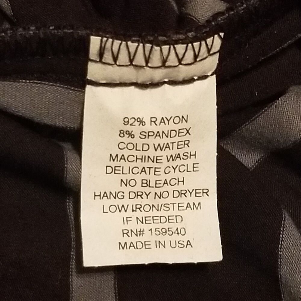 Lisa Bayne Pants Women Size Small Black Stripe High Rise Wide Leg USA (28x24.5) - Picture 5 of 5